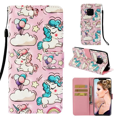 Etui en PU impression de motifs unicron pour votre Huawei Mate 20 Pro