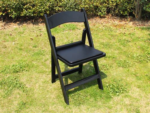 Chaise pliante Noir 44x46x77cm, 24 pièces