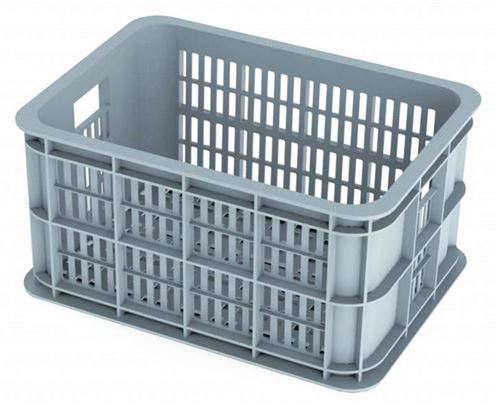 BASIL casier Silver Cloudà vélos en plastique 25 litres gris
