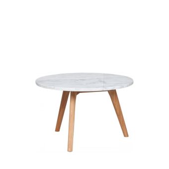 Table Basse Ronde Bois Et Marbre White Stone L Zuiver Couleur