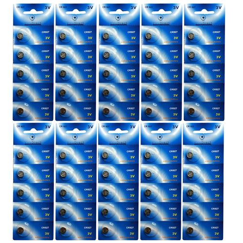 Lot de 50 Piles bouton plates lithium type CR927 3V compatibles DL927 / ECR92 - Visiodirect -