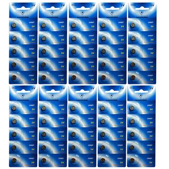 Lot de 50 Piles bouton plates lithium type CR927 3V compatibles DL927 / ECR92 - Visiodirect - - 1