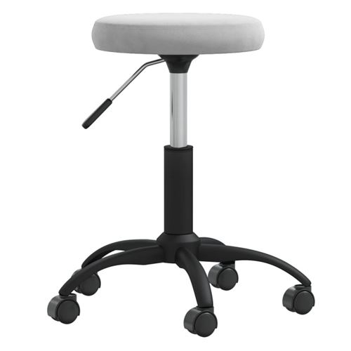 Vidaxl Gris/Clair Chaise De Salle À Manger Velours - Image 2