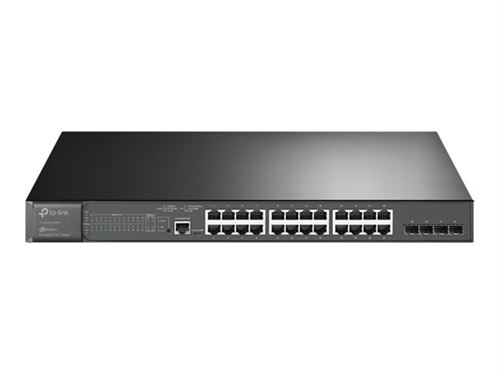 Tp-Link Jetstream Tl-Sg3428Mp - Commutateur - Géré - 24 X 10/100/1000 (Poe+) + 4 X Gigabit Sfp - Montable Sur Rack - Poe+ (384 W)