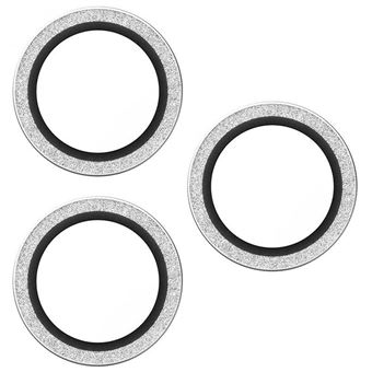 Protecteur D'objectif En Verre Trempé 9H Pour IPhone 17 Pro - Argent Pailleté, Anti-rayures, Compatible Avec La Plupart Des Coques