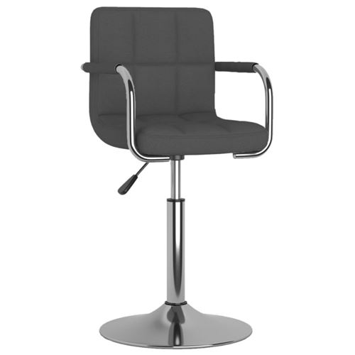 vidaXL Chaise de salle à manger Gris foncé Tissu3087877