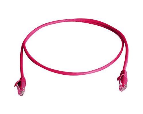Telegärtner MP8 250 - Cordon de raccordement - RJ-45 (M) pour RJ-45 (M) - 5 m - UTP - CAT 6 - IEEE 802.3at - sans halogène, moulé, sans crochet, bloqué - rouge, RAL 3017