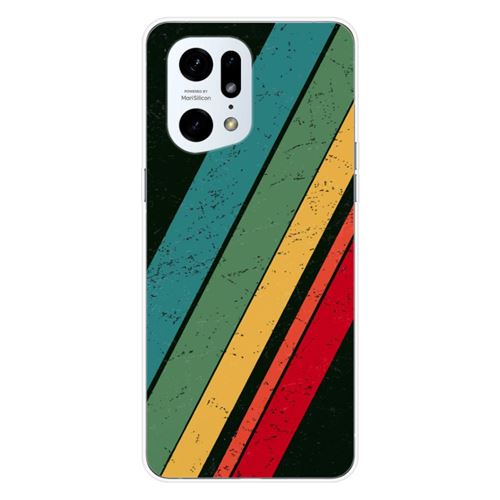 Coque en silicone imprimée compatible Oppo Find X5 Pro Grunge