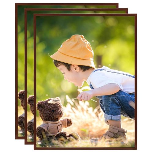 vidaXL Collage de cadres photo 3 pcs de mur table Bronze 40x50 cm MDF