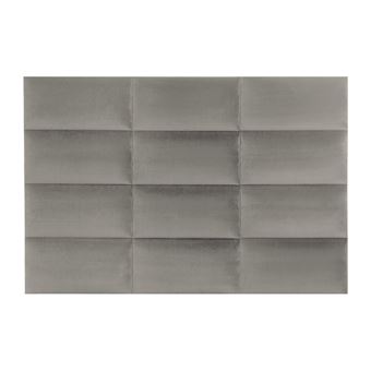 Tête De Lit BARTEL - VENTE-UNIQUE - 200 Cm - Velours - Gris