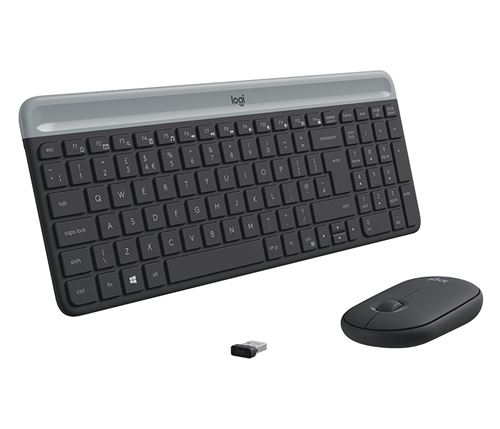 Logitech - Slim Wireless Combo MK470 - Ensemble clavier et souris - 2.4 GHz - Graphite - Image 4