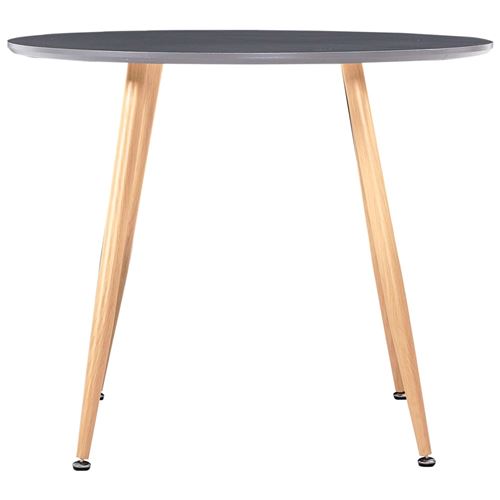 vidaXL Table de salle à manger Gris et chêne 90x73,5 cm MDF