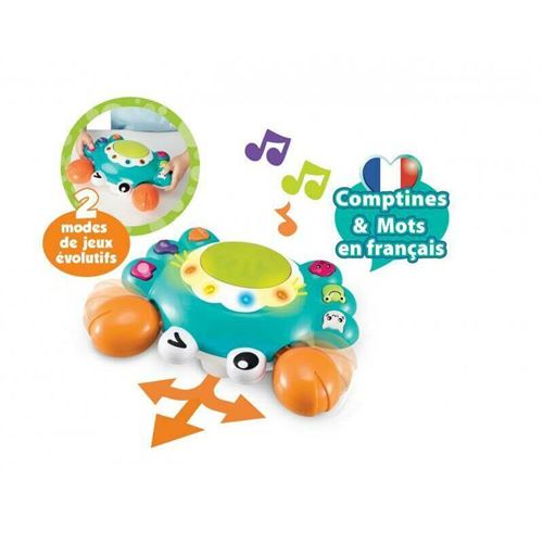 HoLiv Crazy Crabe - Jouet Bébé 1 an Interactif, Crabe Qui Marche Bébé,  Éveil Sensoriel avec Lumières LED et Musique, Idéal pour Bébé 6 Mois et  Plus (Jaune) : : Jeux et Jouets