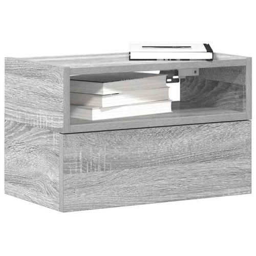 Vidaxl Gris Tables De Chevet Murales 2 Pcs - Sonoma - Image 3