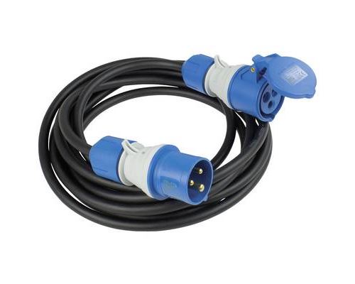 AS Schwabe 61401 Strom Verlängerungskabel 16A Schwarz, Blau 5m H07RN-F 3G 2,5mm²