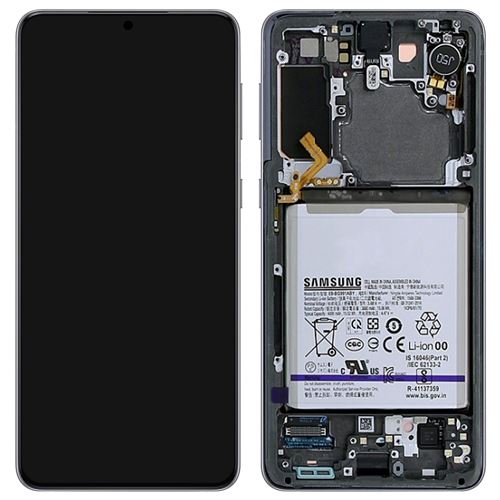 Samsung Gris Bloc Complet Pour Galaxy S21 Écran Lcd Vitre Tactile - Neuf - Image 3
