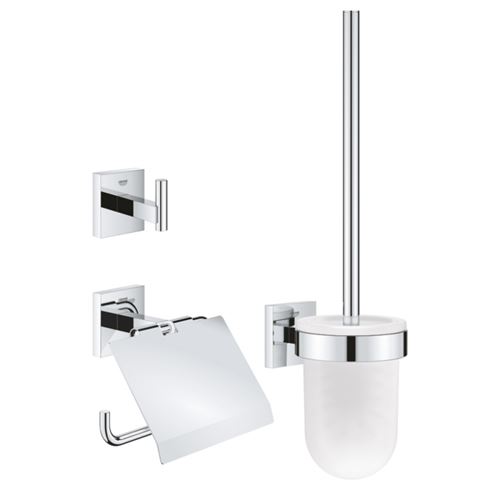 Ensemble d'accessoires 3-in-1 pour WC GROHE Start Cube chromé