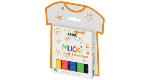 Kreul kreul feutre pour textile petites étoiles "mucki" , kit de 5 noir