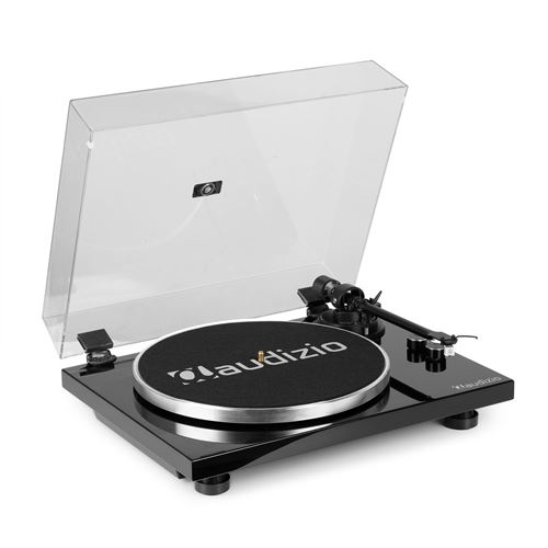 Audizio Toledo Platine Vinyle Hifi Premium Bluetooth Out - Noire, 33 Et 45 Tr/Min, Bras De Lecture Réglable