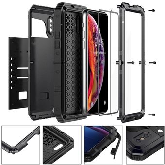 Beeasy Coque iPhone 12 Mini Etanche Antichoc, IP68 Impermeable Metal Housse Protecteur d'Écran