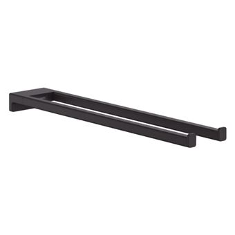 Porte-serviettes HANSGROHE AddStoris double branche 45 cm noir mat - 1
