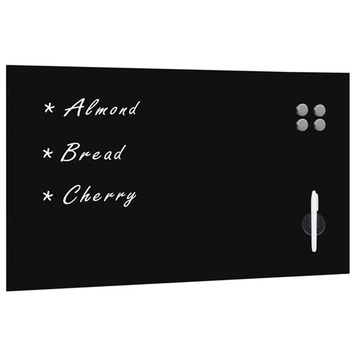 Tableau noir magnétique mural Verre 120x60 cm Vidaxl