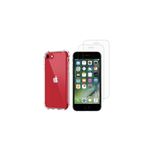 Pack Coque Silicone Rose + Verre Trempé Pour IPhone SE 2022 - Little Boutik - Neuf