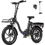 HITWAY Vélo Électrique, 20 pouces Fat Tire Ebikes, Batterie 15,6Ah, Super Puissant de 250 W, avec Système SHIMANO à 7 Vitesses, E-Bike Urbain Vélo de Montagne