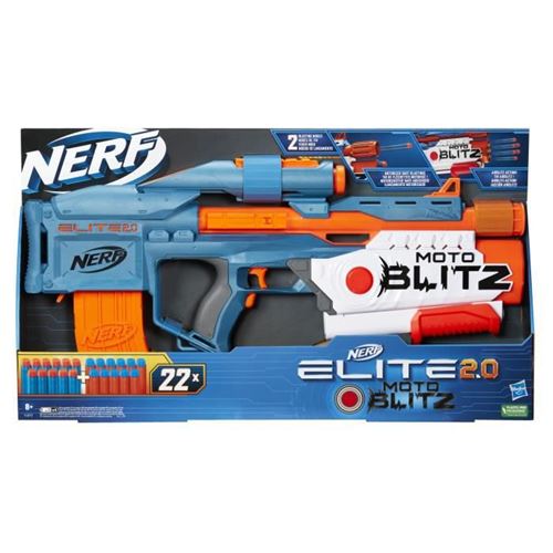 Nerf Elite 2.0 Motoblitz - 22 fléchettes incluses - Viseur intégré- a partir de 8 ans