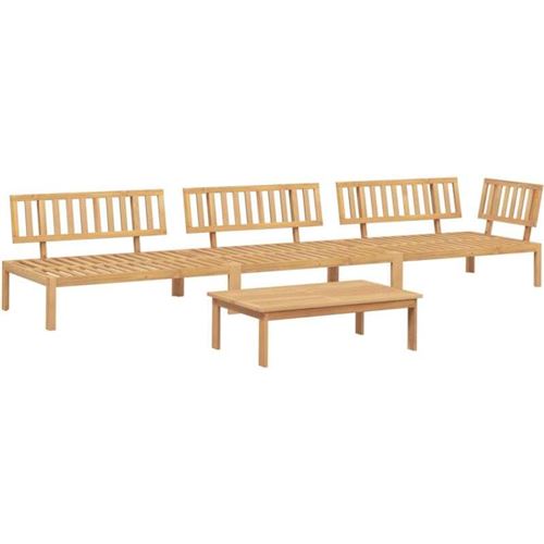 vidaXL 4-tlg. Garten-Sofagarnitur aus Paletten Massivholz Akazie