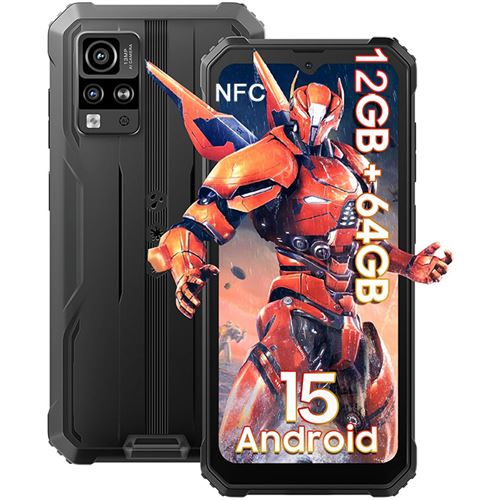 Blackview BV4800 SE Smartphone Incassable Android 15 6.56,5100mAh,12Go+64Go/2To,16MP+8MP, Dual SIM NFC Face ID - Noir