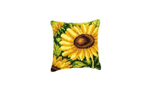 Kit coussin au point de croix un tournesol