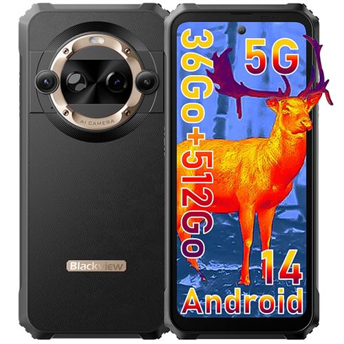 Smartphone Incassable 5G Blackview BL9000 Pro 512 Go 6.78 Android 13 - Or