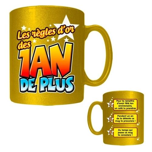 Non Communiqué Multi Tasse Règles D'or Des Un An De Plus Mug Anniversaire