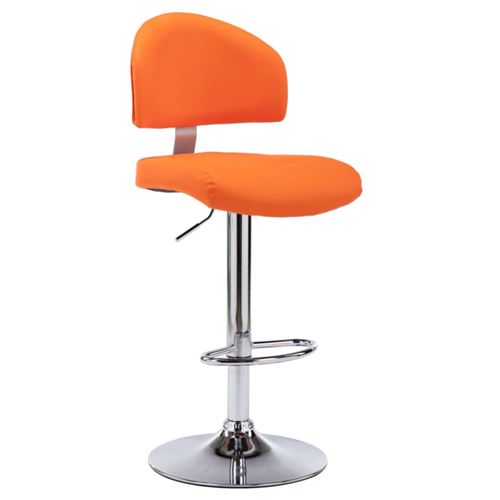 vidaXL Tabouret de bar Orange Similicuir