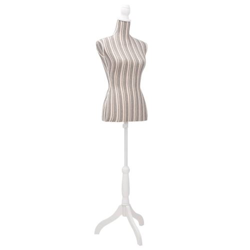 Buste de couture de femme en lin à rayures