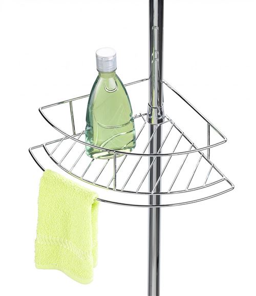 Non Communiqué Chromé Etagère De Bain / Douche D'angle À Poser, Brillant, Dolcedo