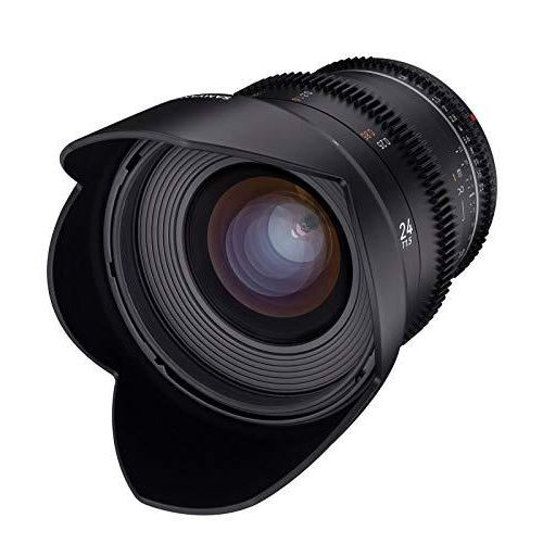 Objectif Zoom SAMYANG MF 24 mm T1,5 VDSLR MK2 Canon EF Grand Angle T1,5 pour Canon EF Mount, Distance focale Fixe 24 mm, Couronne