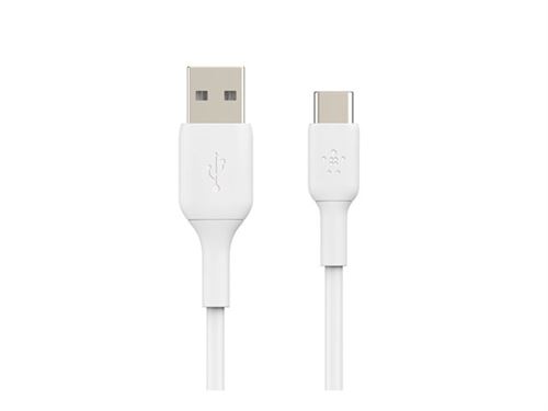 Belkin BOOST CHARGE - Câble USB - 24 pin USB-C (M) pour USB (M) - USB 2.0 - 1 m - blanc (pack de 2)
