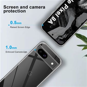 Coque Transparente En Silicone Pour Google Pixel 8a - Marque Little Boutik - Fabriquée En France
