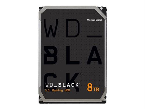WD_BLACK WD8002FZWX - Disque dur - 8 To - interne - 3.5 - SATA 6Gb/s - 7200 tours/min - mémoire tampon : 128 Mo