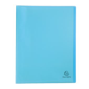 Exacompta - Réf. 88370E - 1 Protège-documents Chromaline Pastel - 30 pochettes cristal lisse - 60 vues - pour A4 - dim 24 x 32 cm - couverture en polypro recyclé translucide - 5 couleurs aléatoires