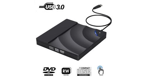 Non Communiqué Lecteur Dvd Externe Haute Vitesse Usb 3. 0 Cd, Pour Ordinateur Portable, Slim, Lecteur Cd Dvd +/Rw, Graveur, Écrivain