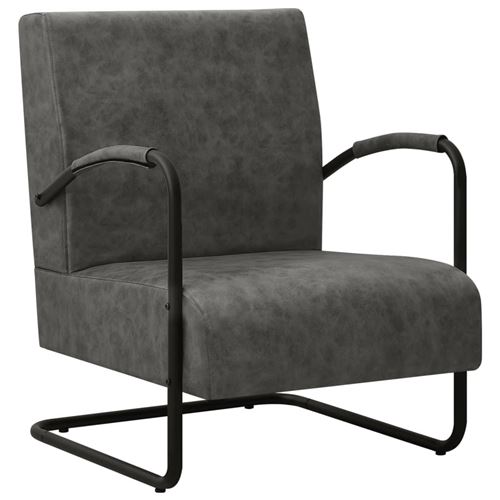 vidaXL Fauteuil Noir Similicuir