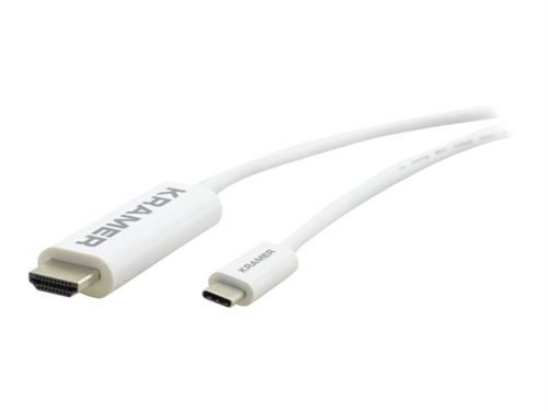 Kramer C-USBC/HM Series C-USBC/HM-6 - Câble adaptateur - 24 pin USB-C (M) pour HDMI (M) - 1.8 m - support 4K - blanc