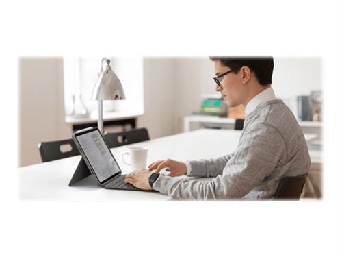 Logitech Combo Touch - Clavier et étui - avec trackpad - rétroéclairé - Apple Smart connector - QWERTY - Italien - gris oxford - pour Apple 12.9-inch iPad Pro (5ème génération)