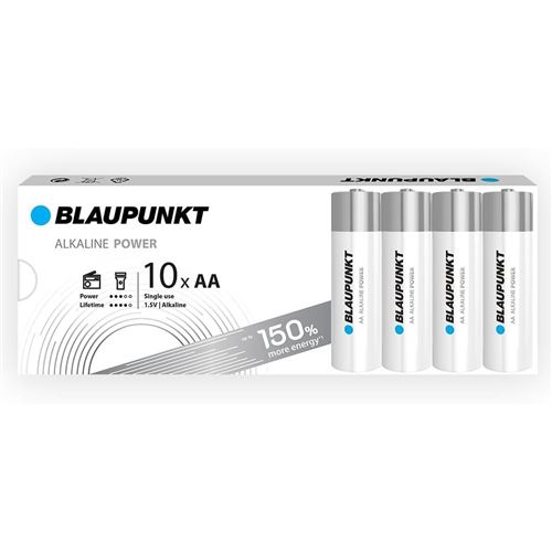 BLAUPUNKT paquet de 10 piles AA alcalines