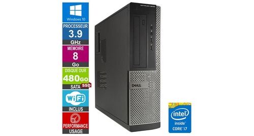 Pc dell optiplex 3010 dt i7-3770 3. 90ghz 8go/480go ssd wifi w10