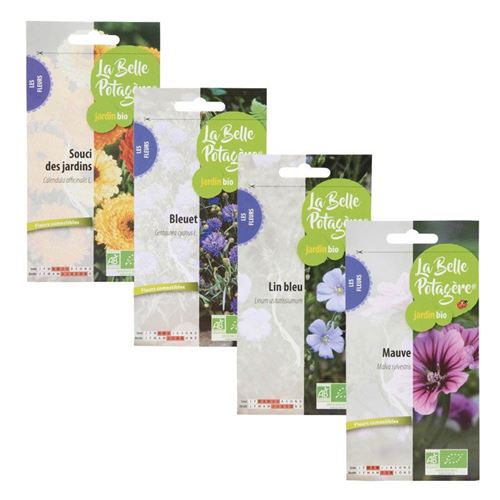 Fleurs comestibles - 4 sachets de graines à semer - La Belle Potagère