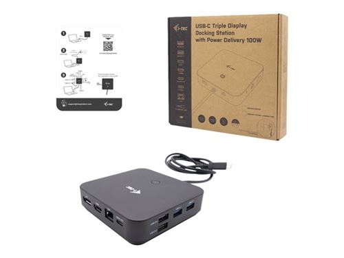 i-Tec - Station d'accueil - USB-C / Thunderbolt 3/USB4 - HDMI 2 x DP - GigE